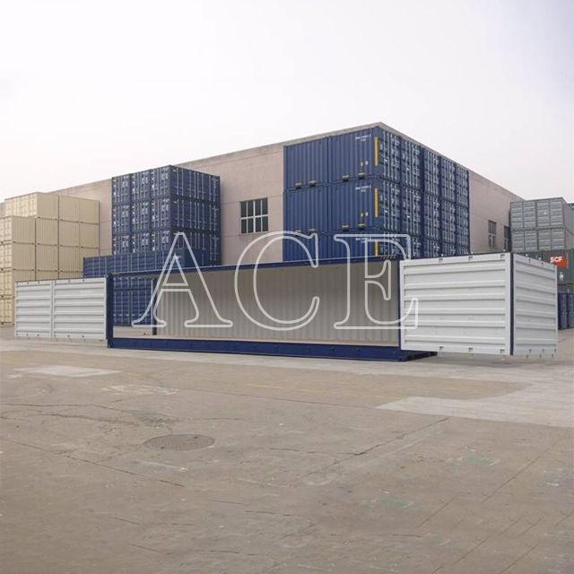 One Long 40ft Open Side Shipping Container